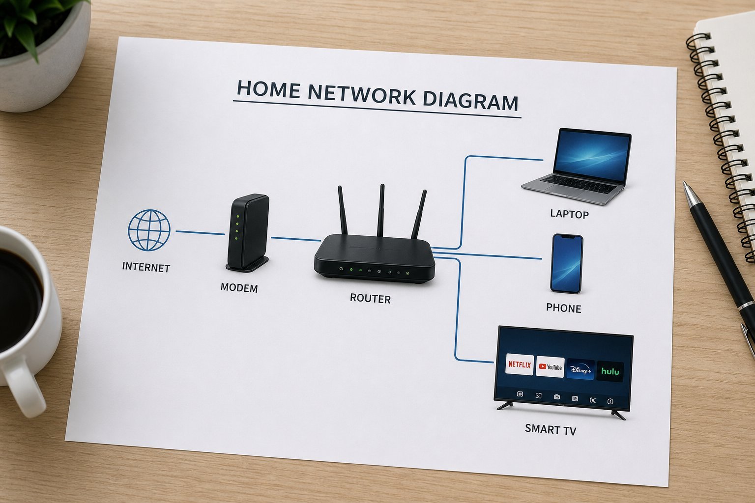 How Your Home Network Works: Modem, Router & Devices