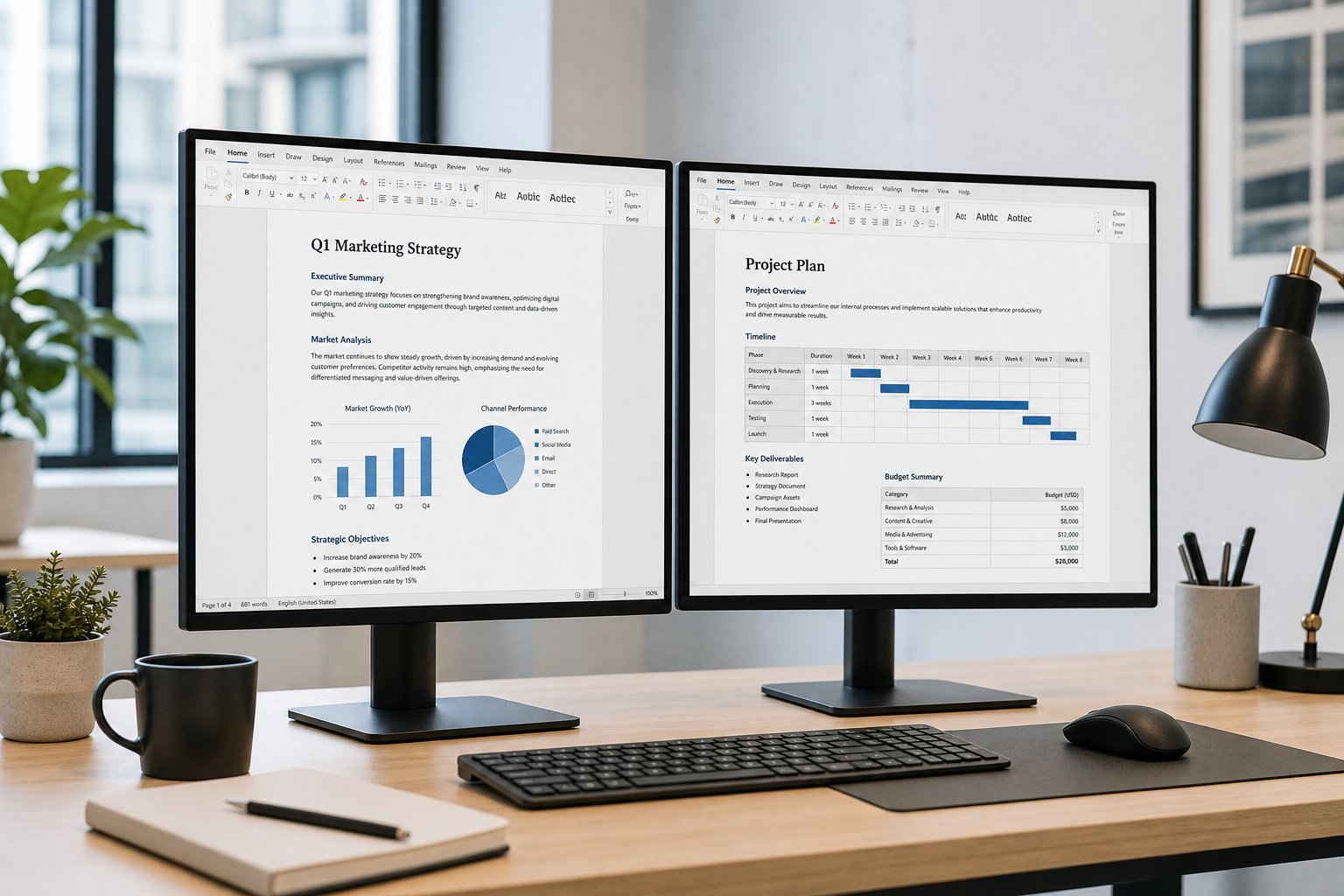 Set Up a Second Monitor: More Space for Productivity